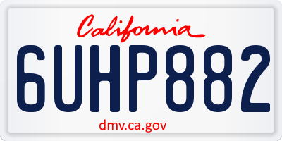CA license plate 6UHP882