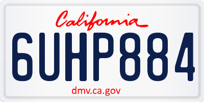 CA license plate 6UHP884