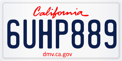 CA license plate 6UHP889