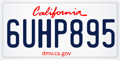 CA license plate 6UHP895