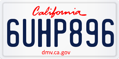 CA license plate 6UHP896