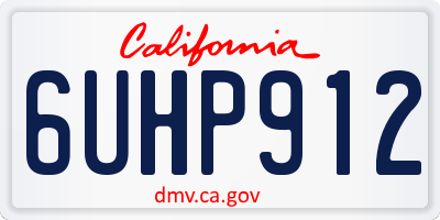 CA license plate 6UHP912