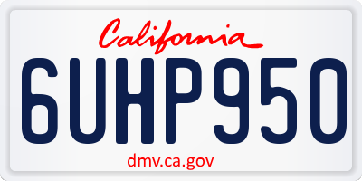 CA license plate 6UHP950