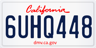 CA license plate 6UHQ448