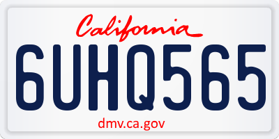 CA license plate 6UHQ565