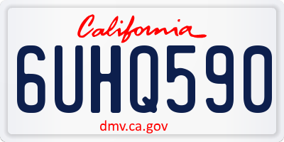 CA license plate 6UHQ590