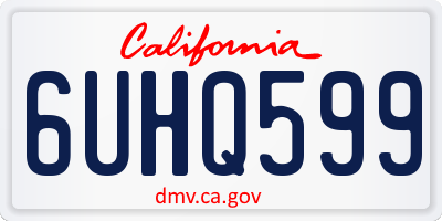 CA license plate 6UHQ599