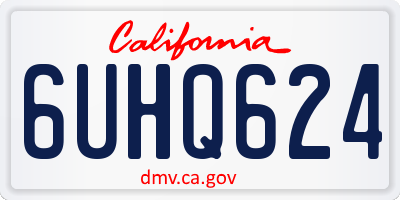 CA license plate 6UHQ624