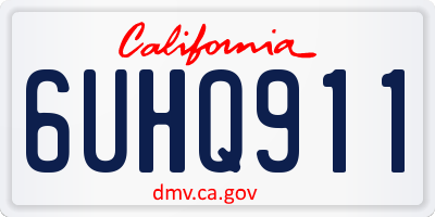 CA license plate 6UHQ911
