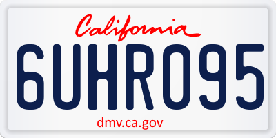 CA license plate 6UHR095