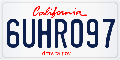 CA license plate 6UHR097