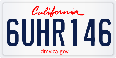 CA license plate 6UHR146