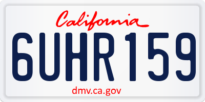 CA license plate 6UHR159