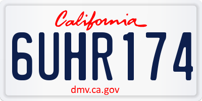 CA license plate 6UHR174