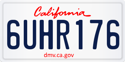 CA license plate 6UHR176