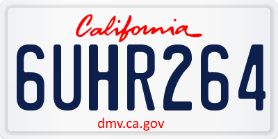 CA license plate 6UHR264