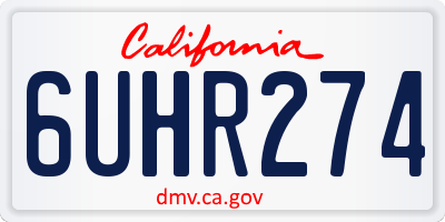 CA license plate 6UHR274