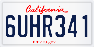CA license plate 6UHR341