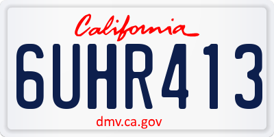 CA license plate 6UHR413