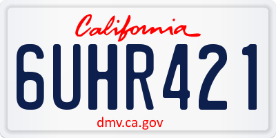 CA license plate 6UHR421