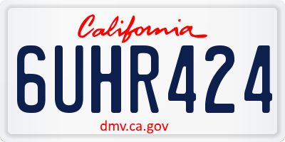 CA license plate 6UHR424