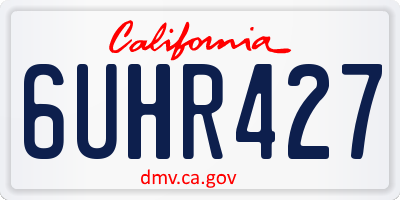 CA license plate 6UHR427