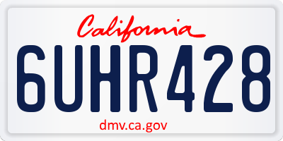 CA license plate 6UHR428