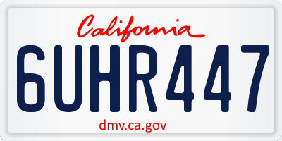 CA license plate 6UHR447