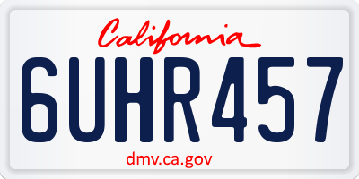 CA license plate 6UHR457