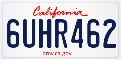 CA license plate 6UHR462