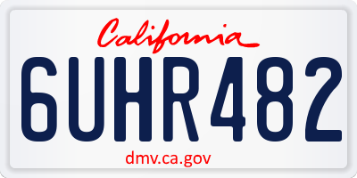 CA license plate 6UHR482