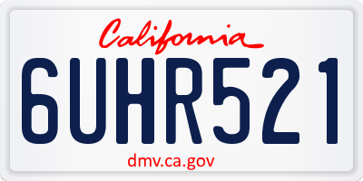 CA license plate 6UHR521