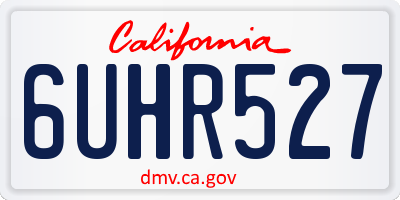 CA license plate 6UHR527