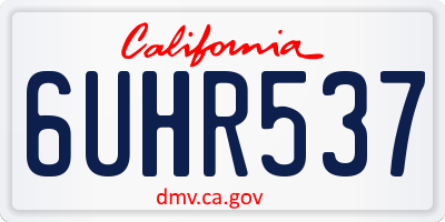 CA license plate 6UHR537