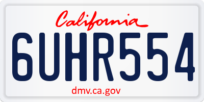 CA license plate 6UHR554