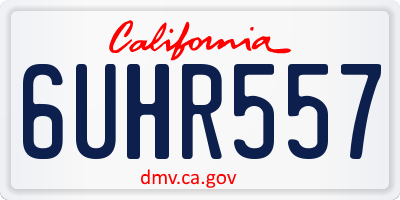 CA license plate 6UHR557