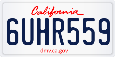 CA license plate 6UHR559