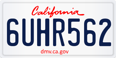 CA license plate 6UHR562