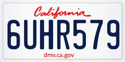 CA license plate 6UHR579