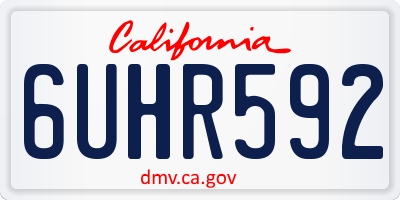 CA license plate 6UHR592