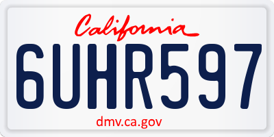 CA license plate 6UHR597