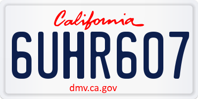 CA license plate 6UHR607