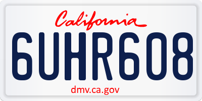 CA license plate 6UHR608