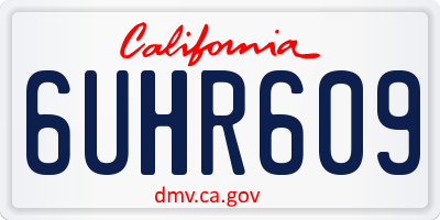 CA license plate 6UHR609