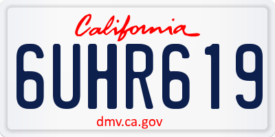 CA license plate 6UHR619