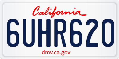 CA license plate 6UHR620