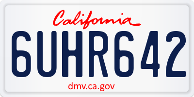 CA license plate 6UHR642