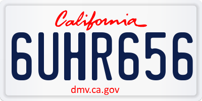 CA license plate 6UHR656