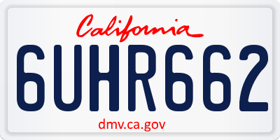 CA license plate 6UHR662