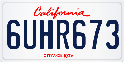 CA license plate 6UHR673
